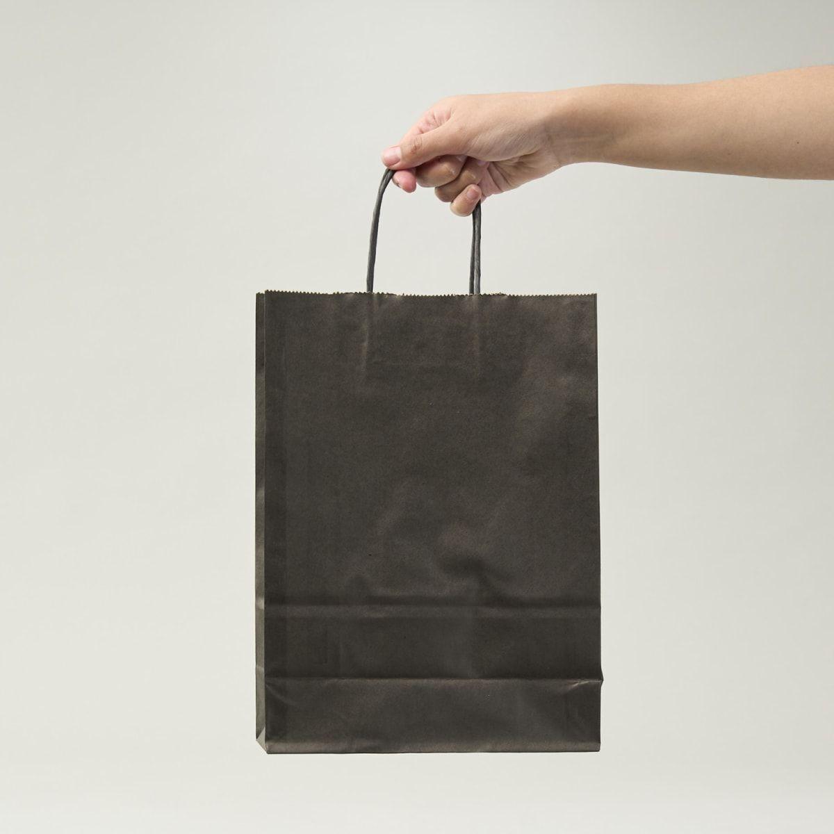 Embalaje Pack 24 Bolsa de Papel Color Negro 21x13x8 cms-2