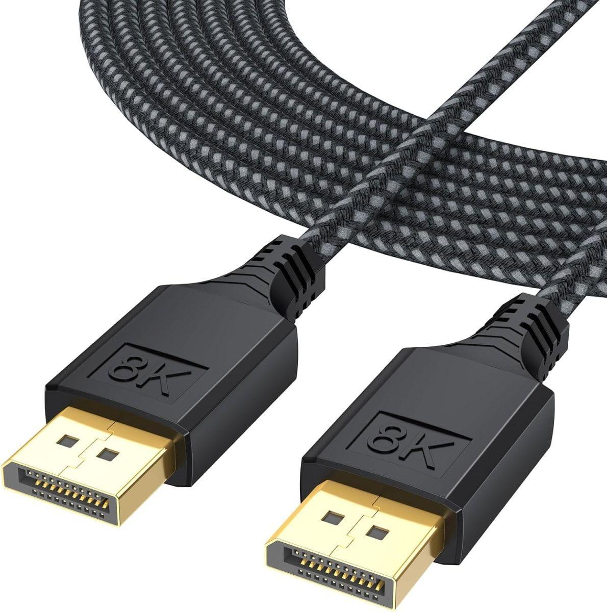 Cable DisplayPort 8K: Máxima Resolución y Fluidez, 2 Metros-2