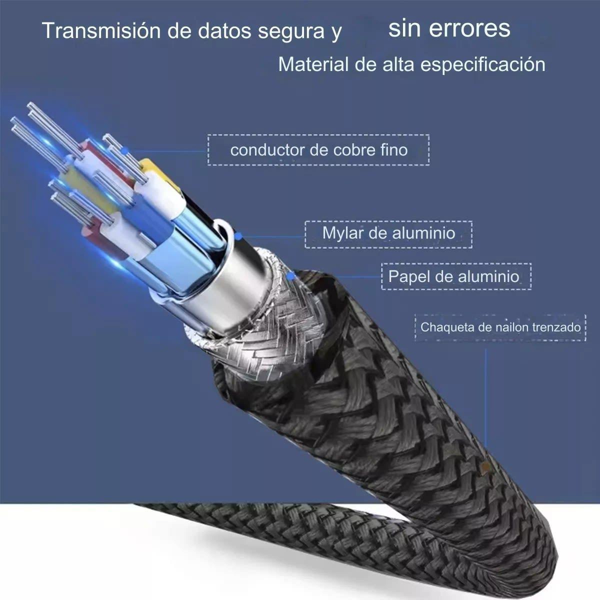 Cable DisplayPort 8K: Máxima Resolución y Fluidez, 2 Metros-3