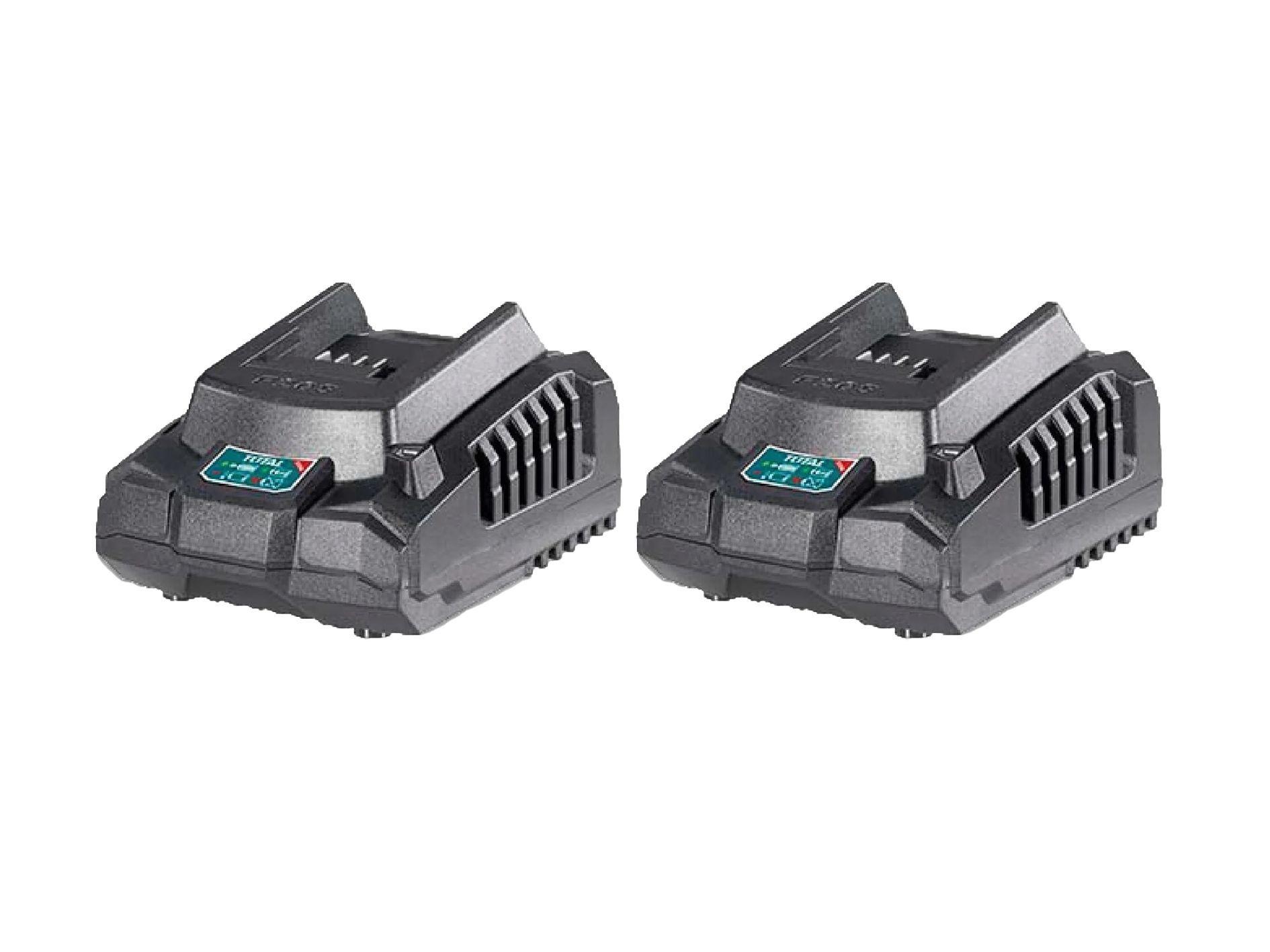 pack x 2 Cargador De Batería Inteligente 20v Total Tfcli2001-0