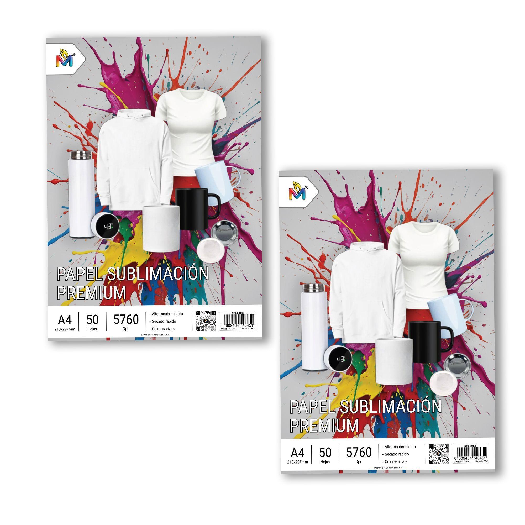 Pack 2 Papel Transfer Sublimación A4 - 100 Hojas Premium-4