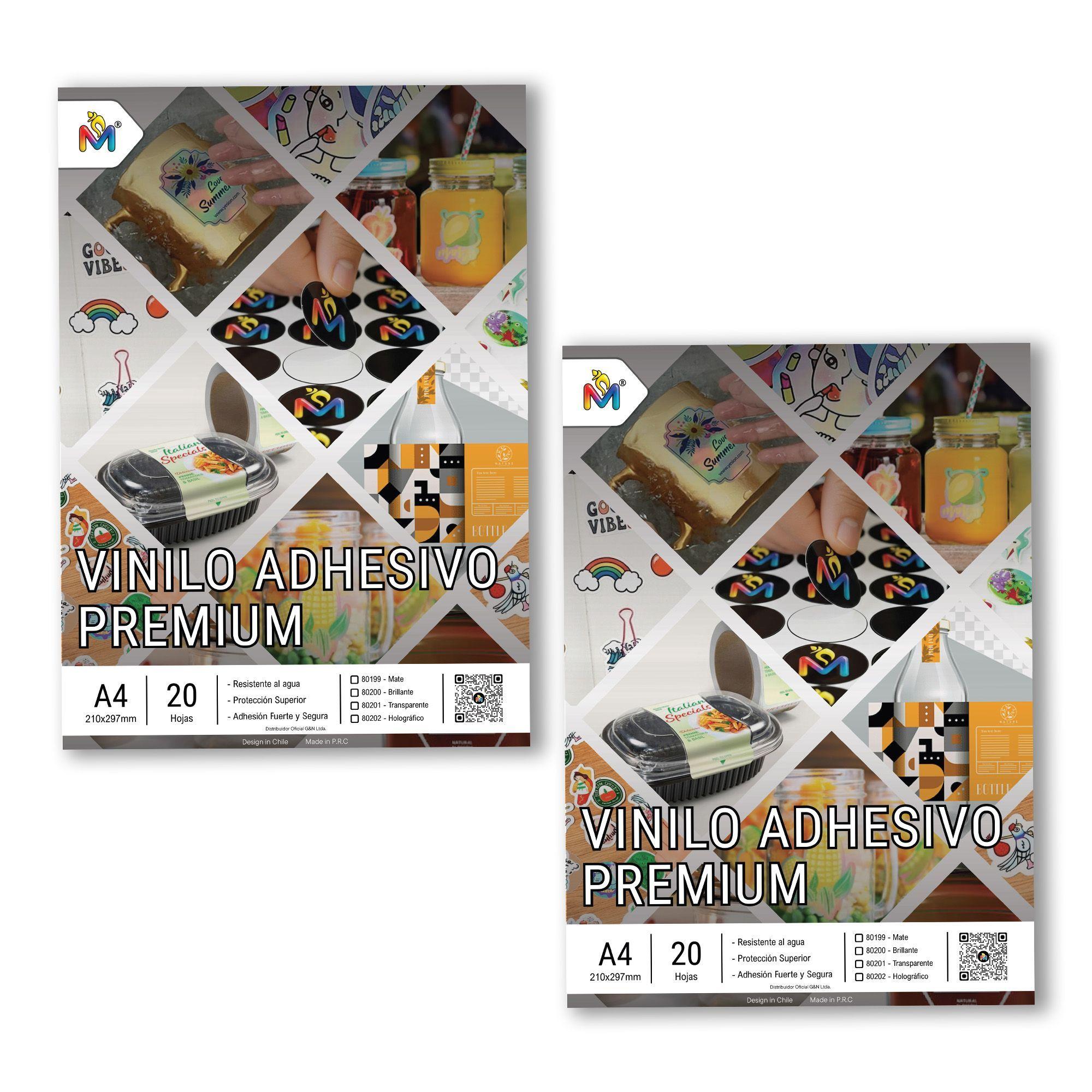 Combo 2 Papel Sticker Holográfico A4 - 40 Hojas Alta Definición-3