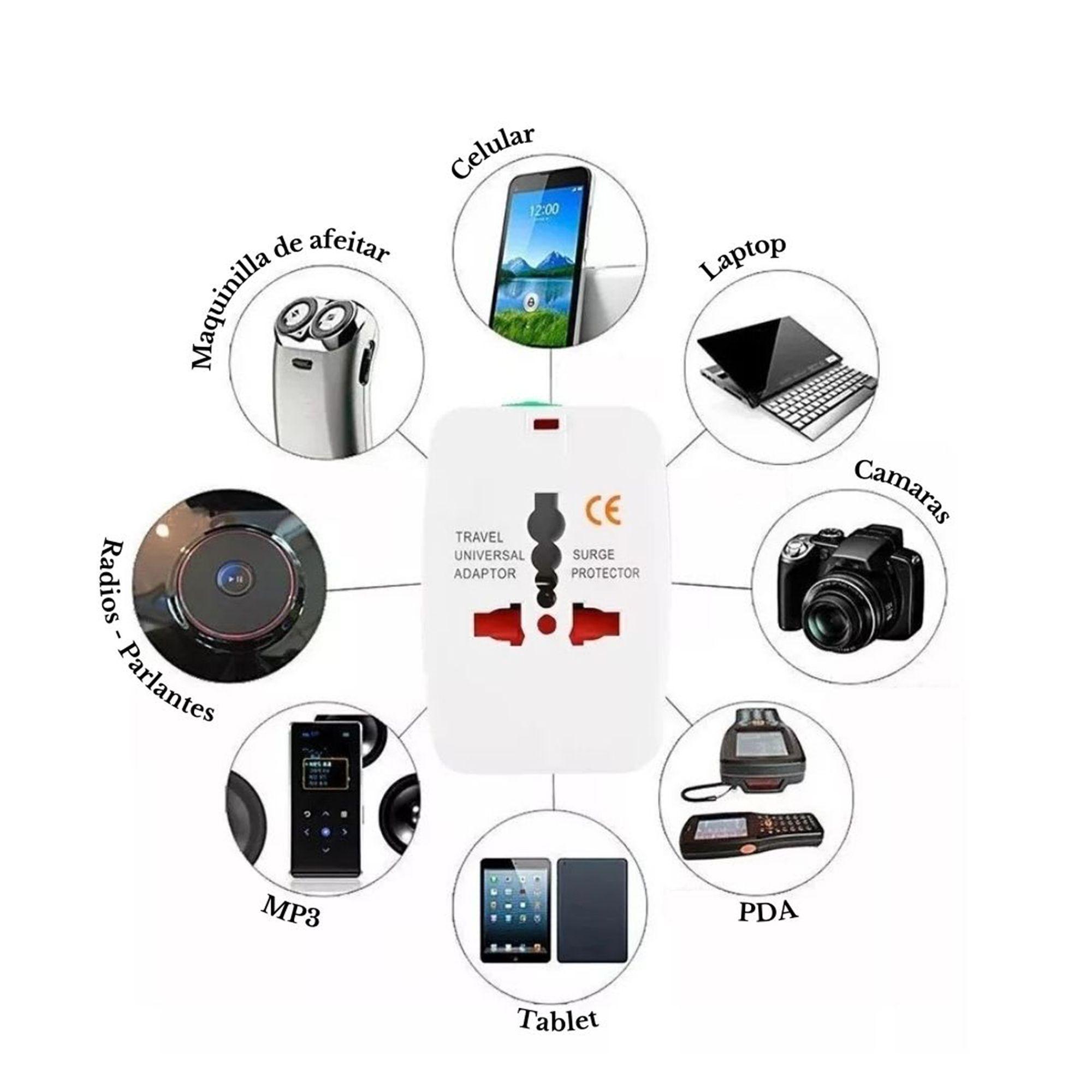 Adaptador de Viaje Universal Mini Enchufe Internacional-5