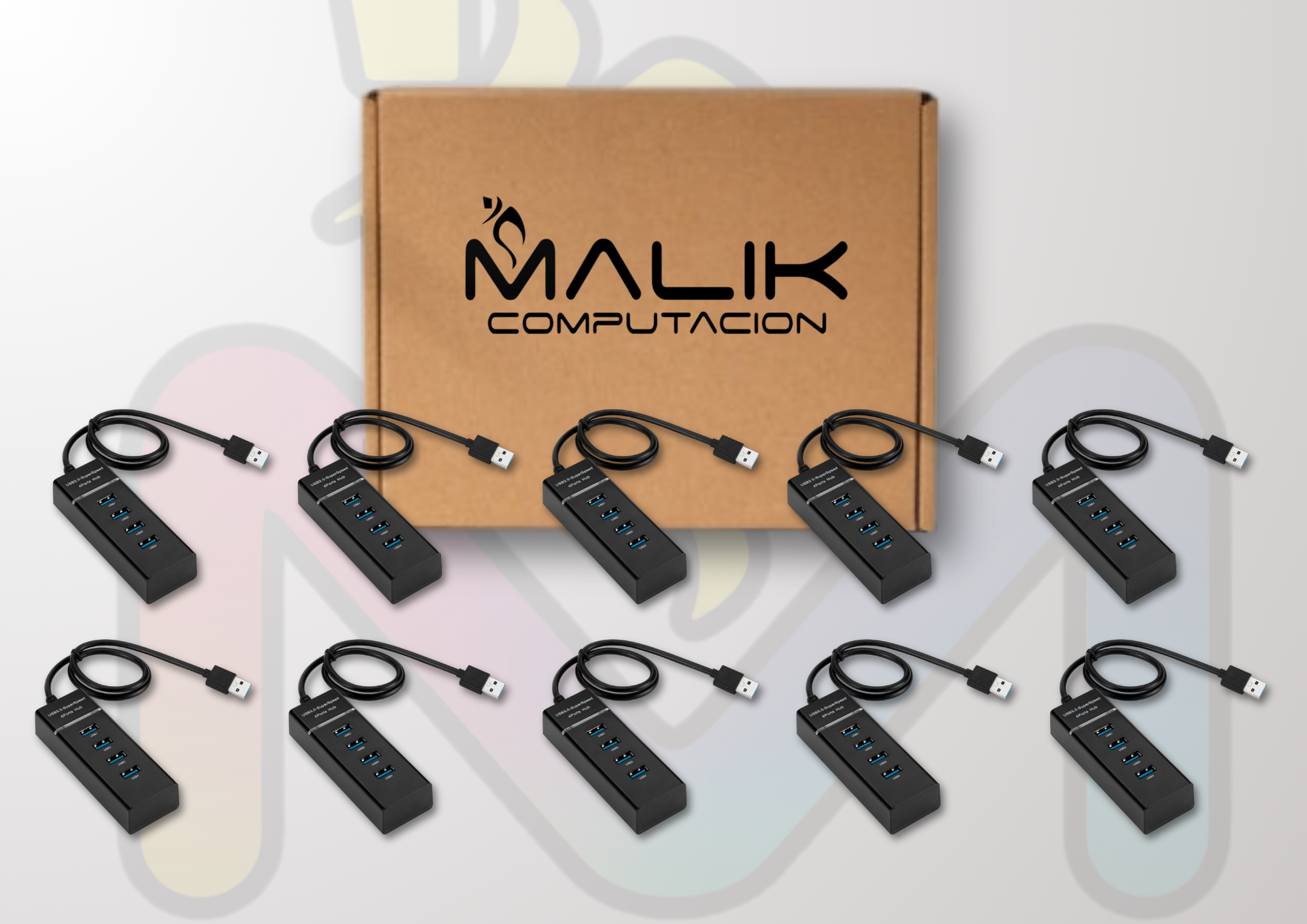 Hub USB 3.0 con 4 Puerto de Alta Velocidad Pack 10-2