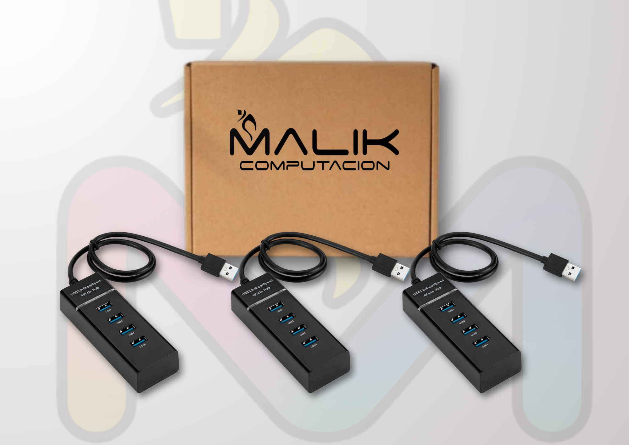 Hub USB 3.0 con 4 Puerto de Alta Velocidad Pack 3-2