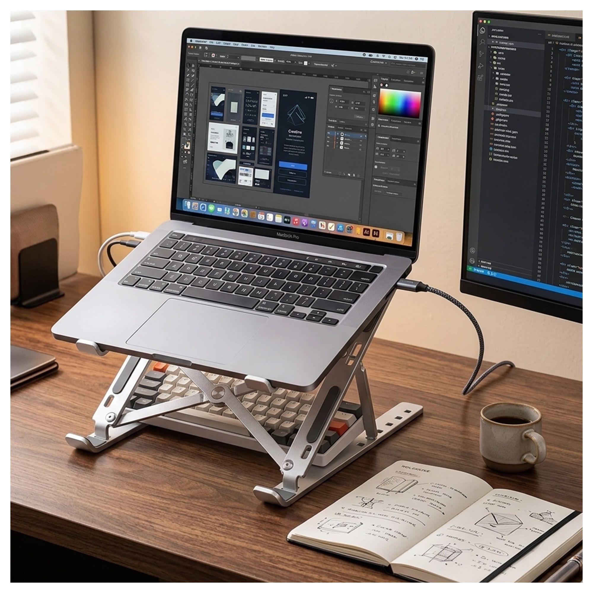 Base Soporte Laptop P1 Diseño Ergonómico Antideslizante-3