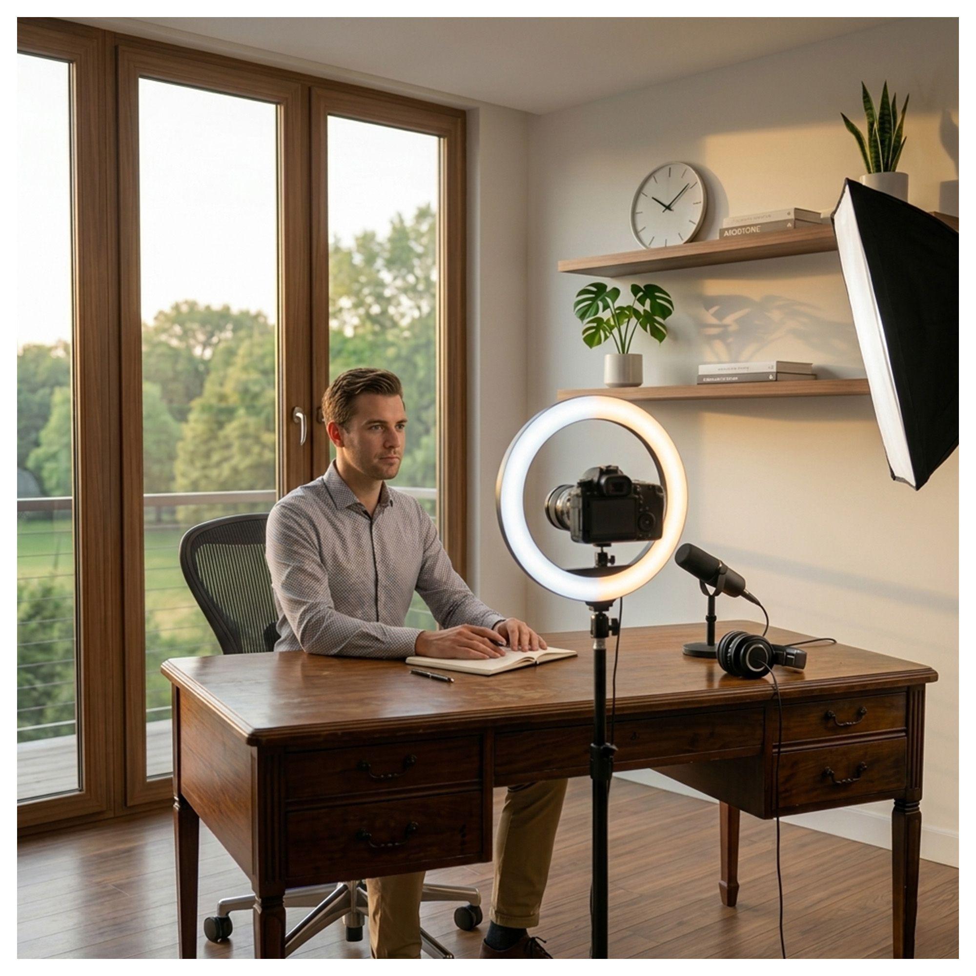 Aro Luz LED 56 cm LJJ-56 Kit Fotografía Video-4