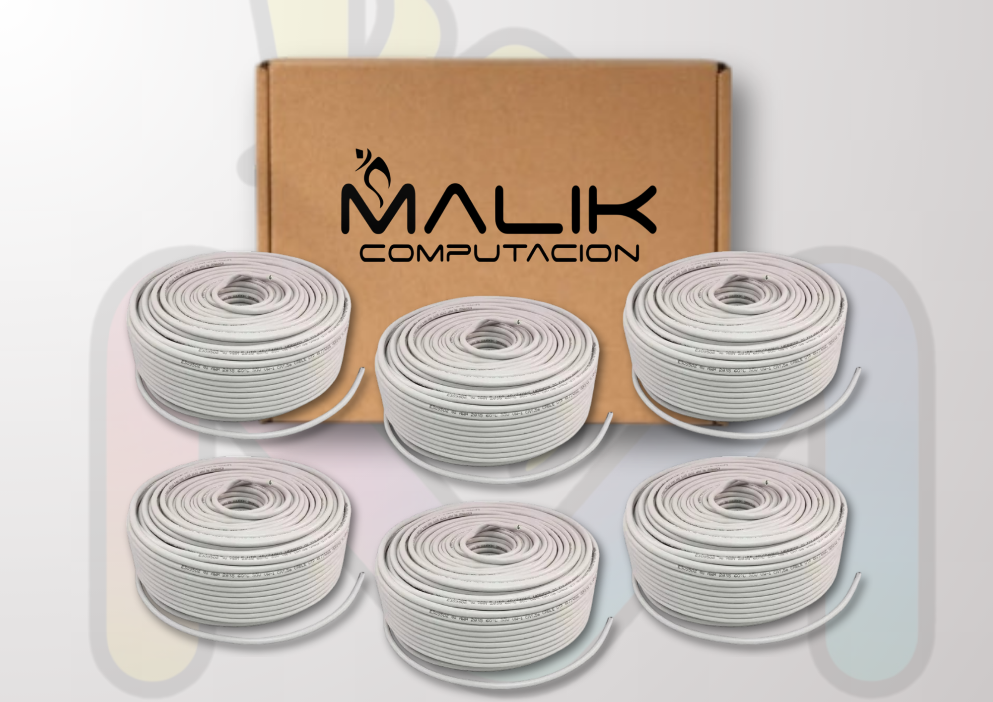 Cable de red UTP Cat 7 premium Alta Velocidad interior 100mt Pack 6-2
