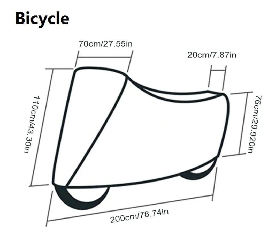 Carpa Cobertor Funda Para Bicicleta Impermeable 110 X 200cm-2