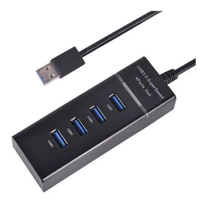 Hub 4 Puertos Multi Usb 3.0 Indicador Luz Led Adaptador-1
