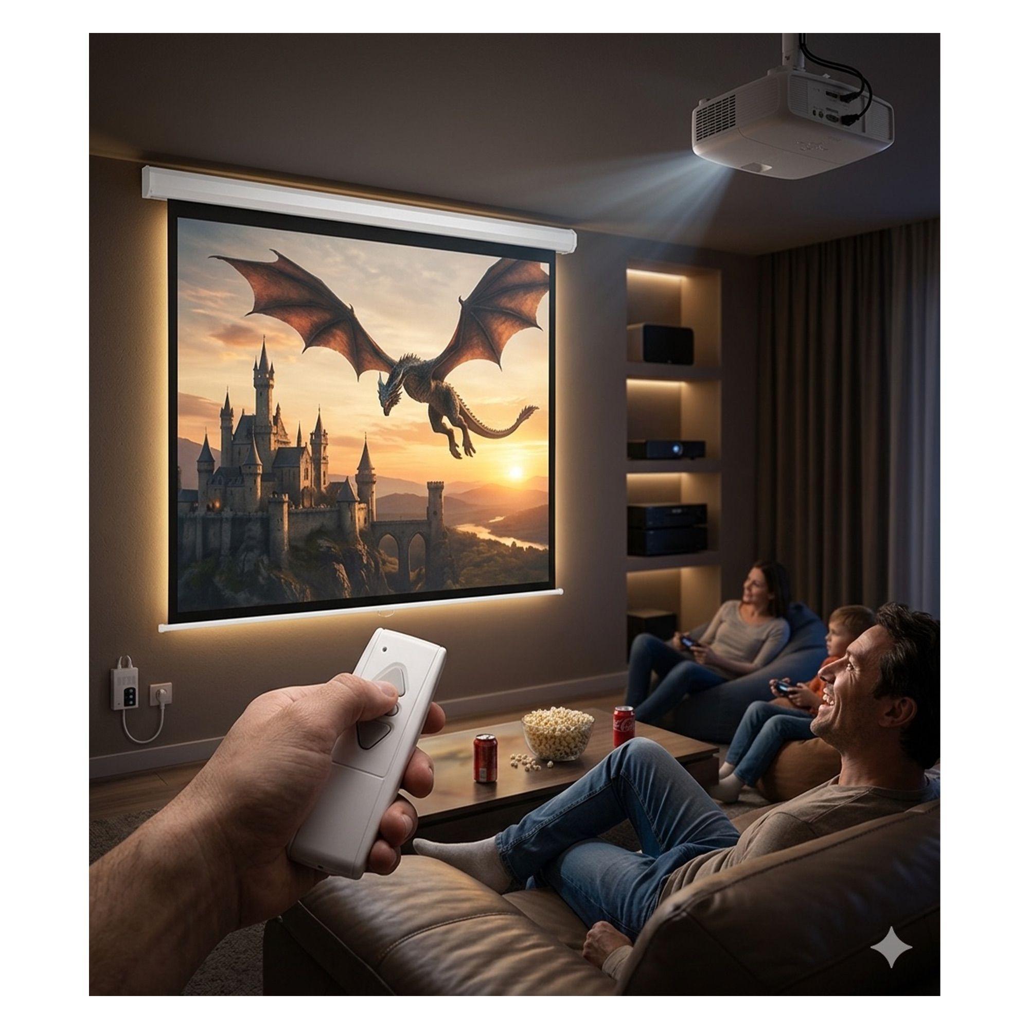 Telon Mural Eléctrico 2.00x2.00  para Optoma UHD35STx -4