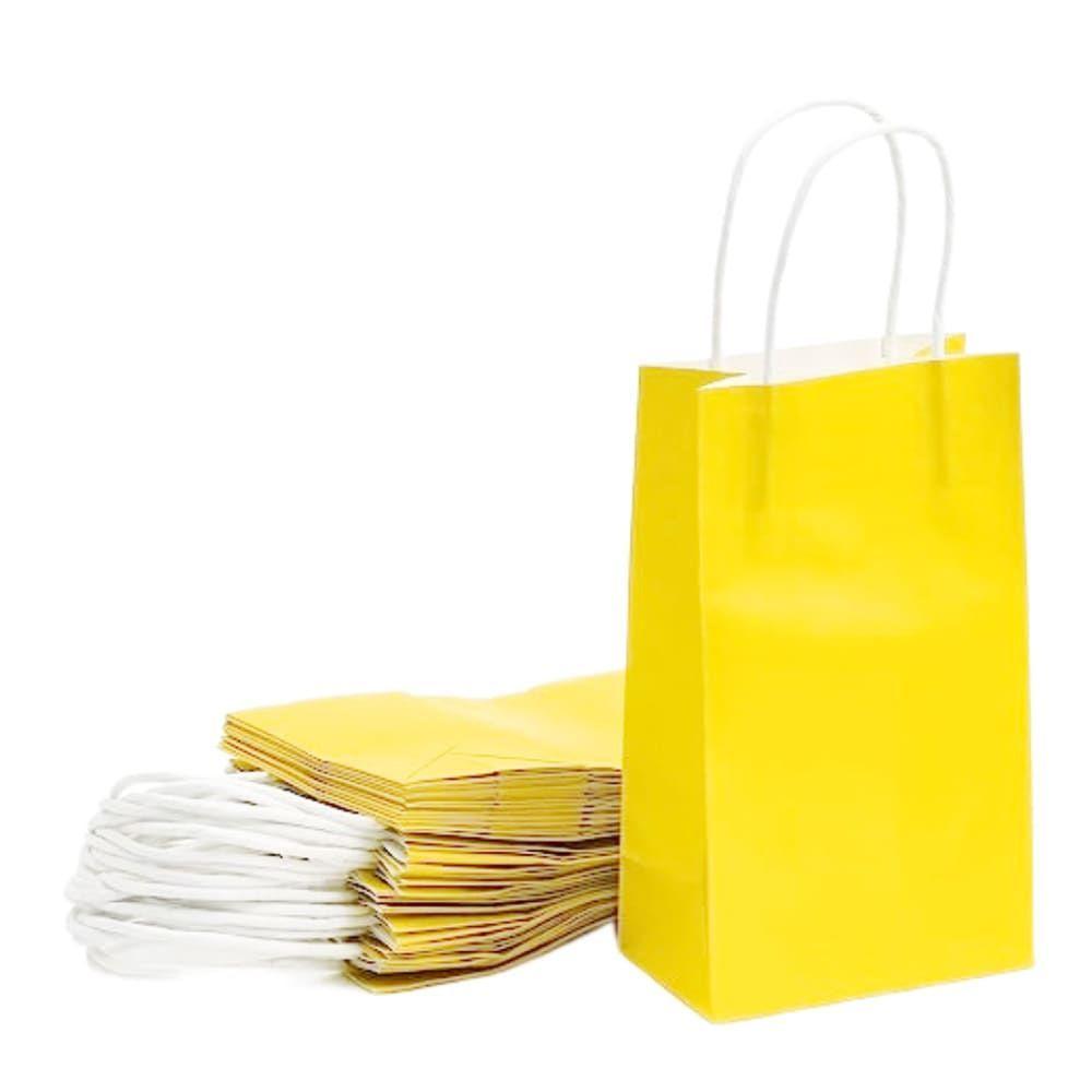 Pack 48 bolsas amarillas 21x13x8 cm para regalos especiales-0
