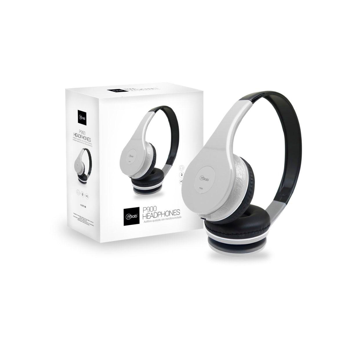 MICROLAB AUDIFONO CON MICROFONO P900 BLANCO-1