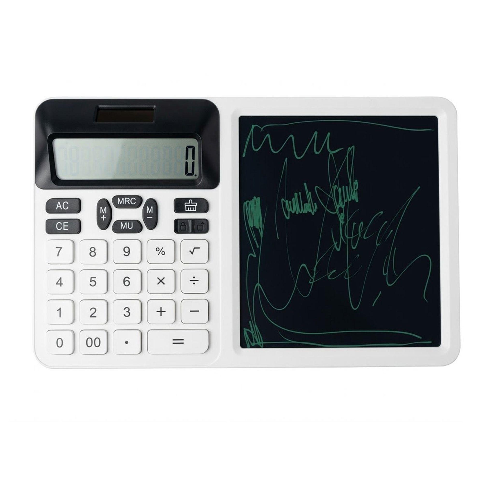 Calculadora de Escritorio 12 Dígitos con Pizarra LCD y Lápiz 2en1-0