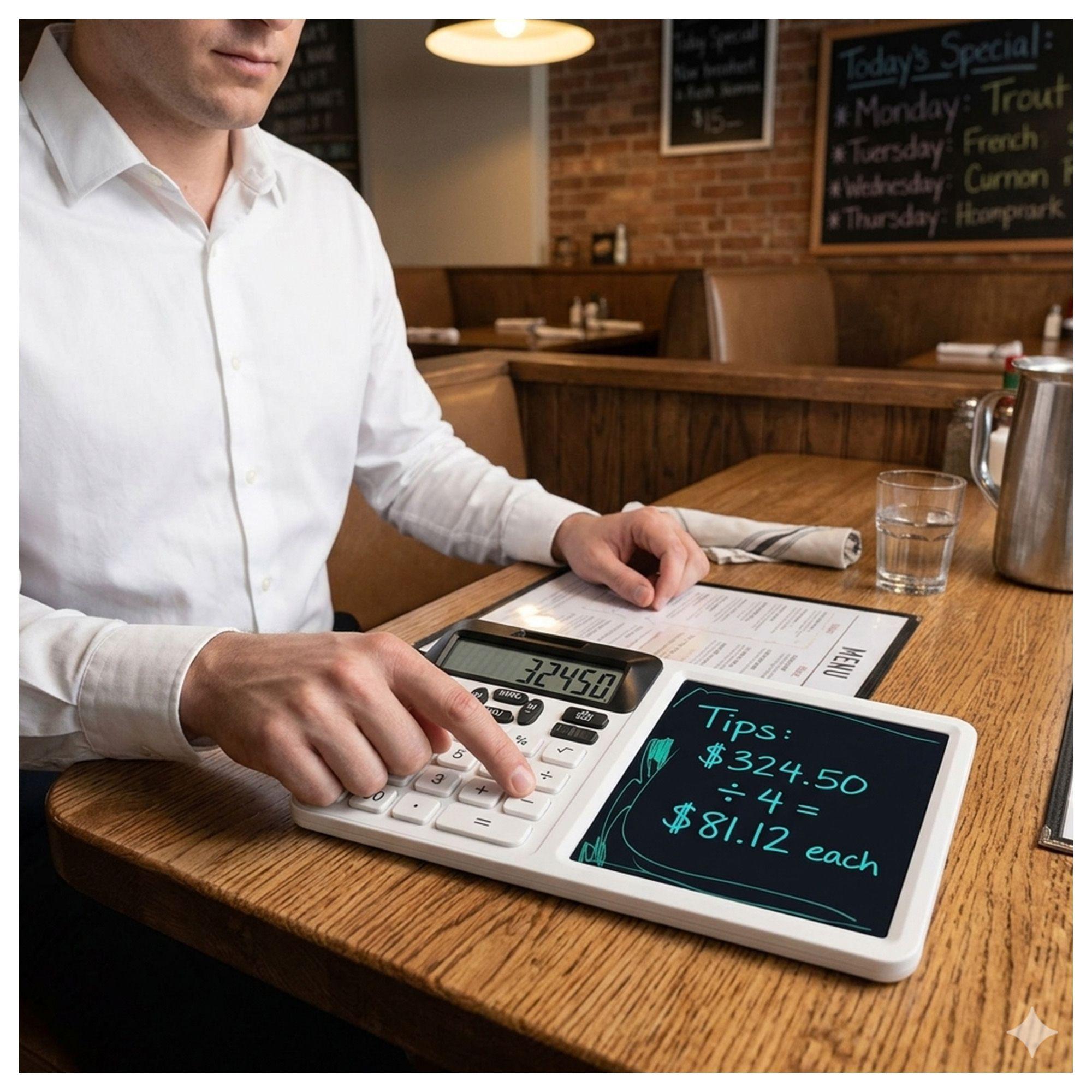 Calculadora de Escritorio 12 Dígitos con Pizarra LCD y Lápiz 2en1-1