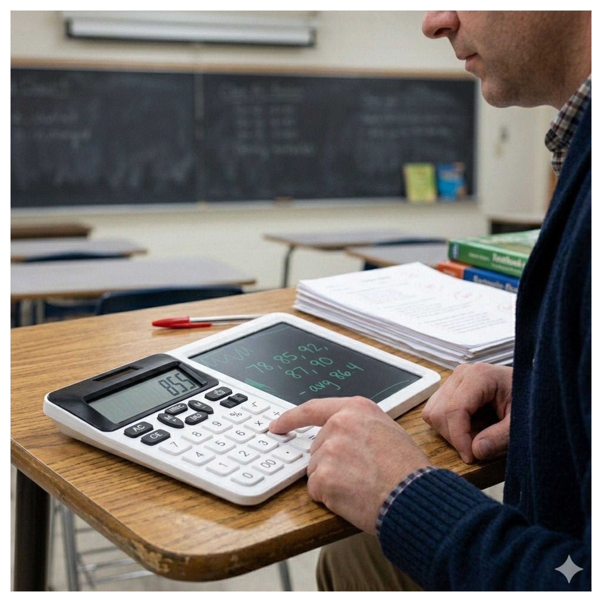 Calculadora de Escritorio 12 Dígitos con Pizarra LCD y Lápiz 2en1-3