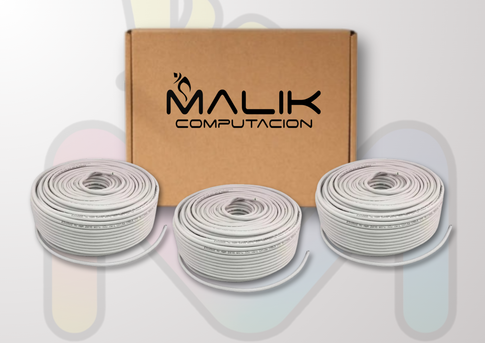 Cable de red UTP Cat 5 premium Alta Velocidad interior 100mt Pack 3-2