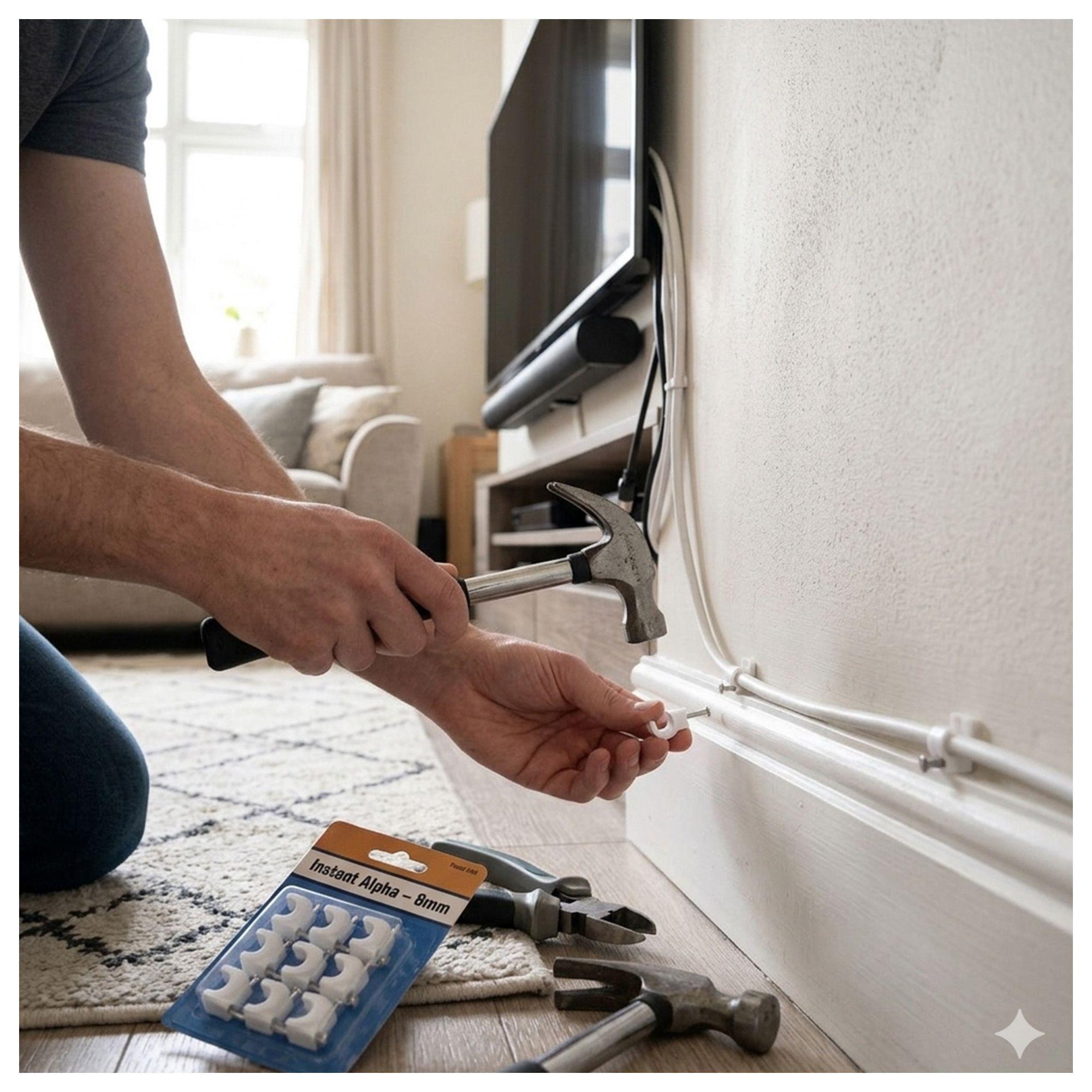 Grapas para Cable 8mm Calidad Reforzada - Pack 500 Unidades-1