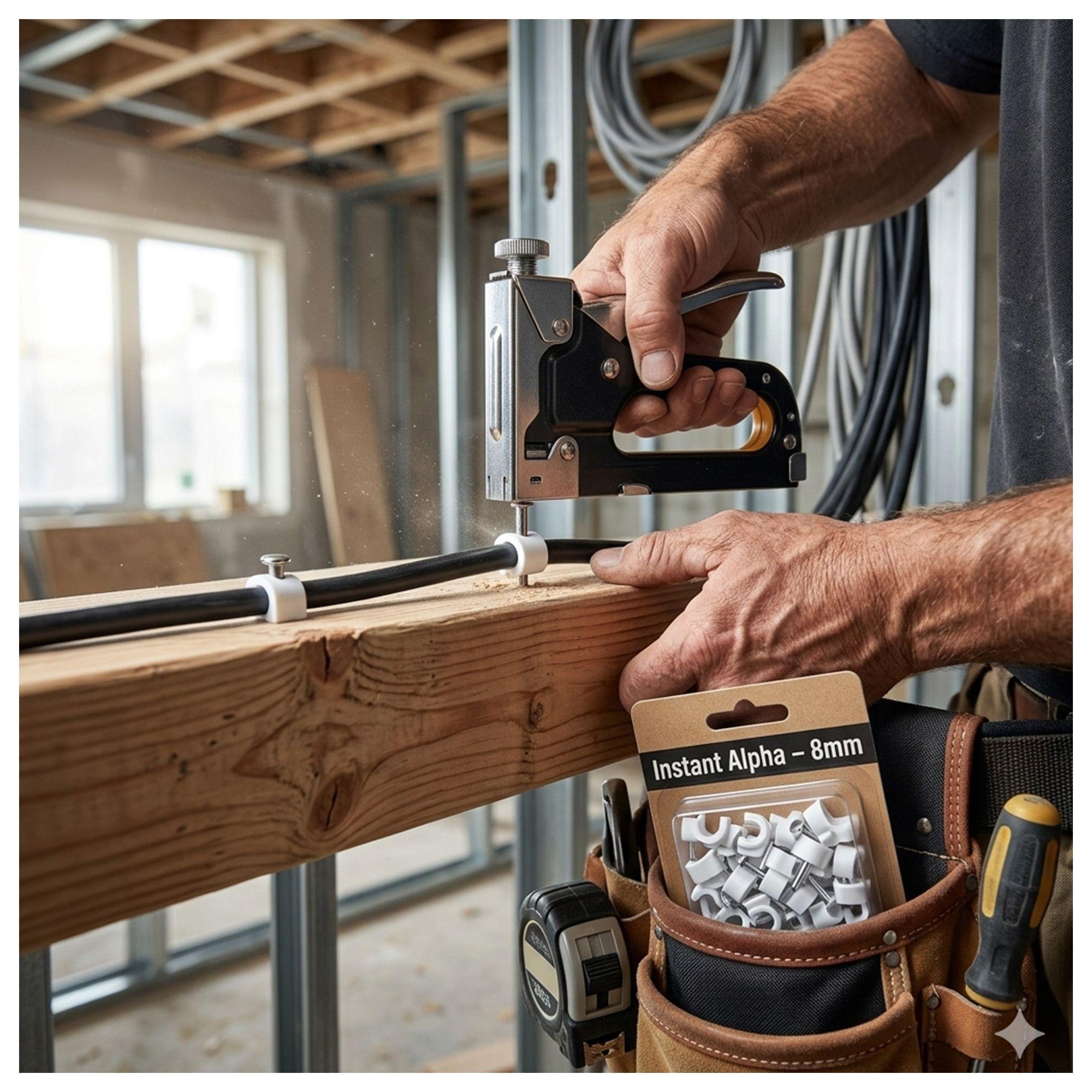 Grapas para Cable 8mm Calidad Reforzada - Pack 500 Unidades-2