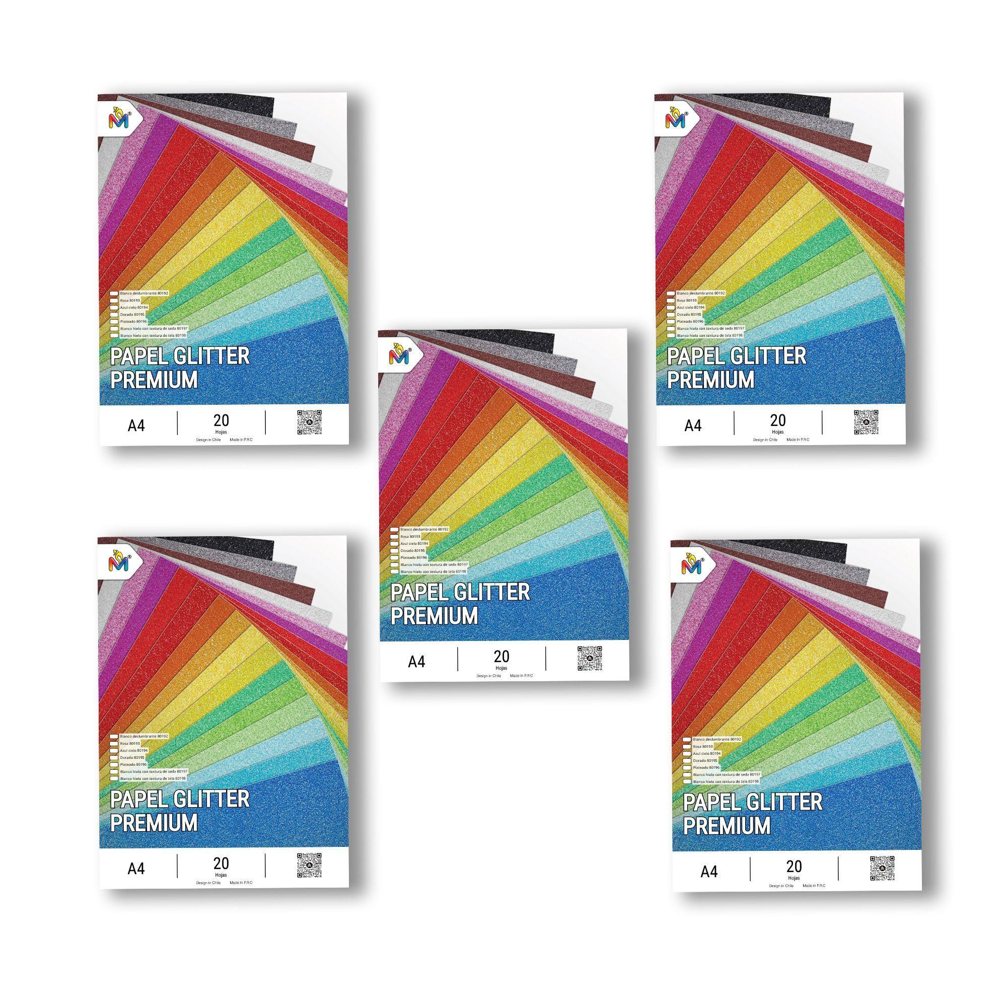 Papel Decorativo Blanco Hielo A4 - 100 Hojas Brillo Luxury-0
