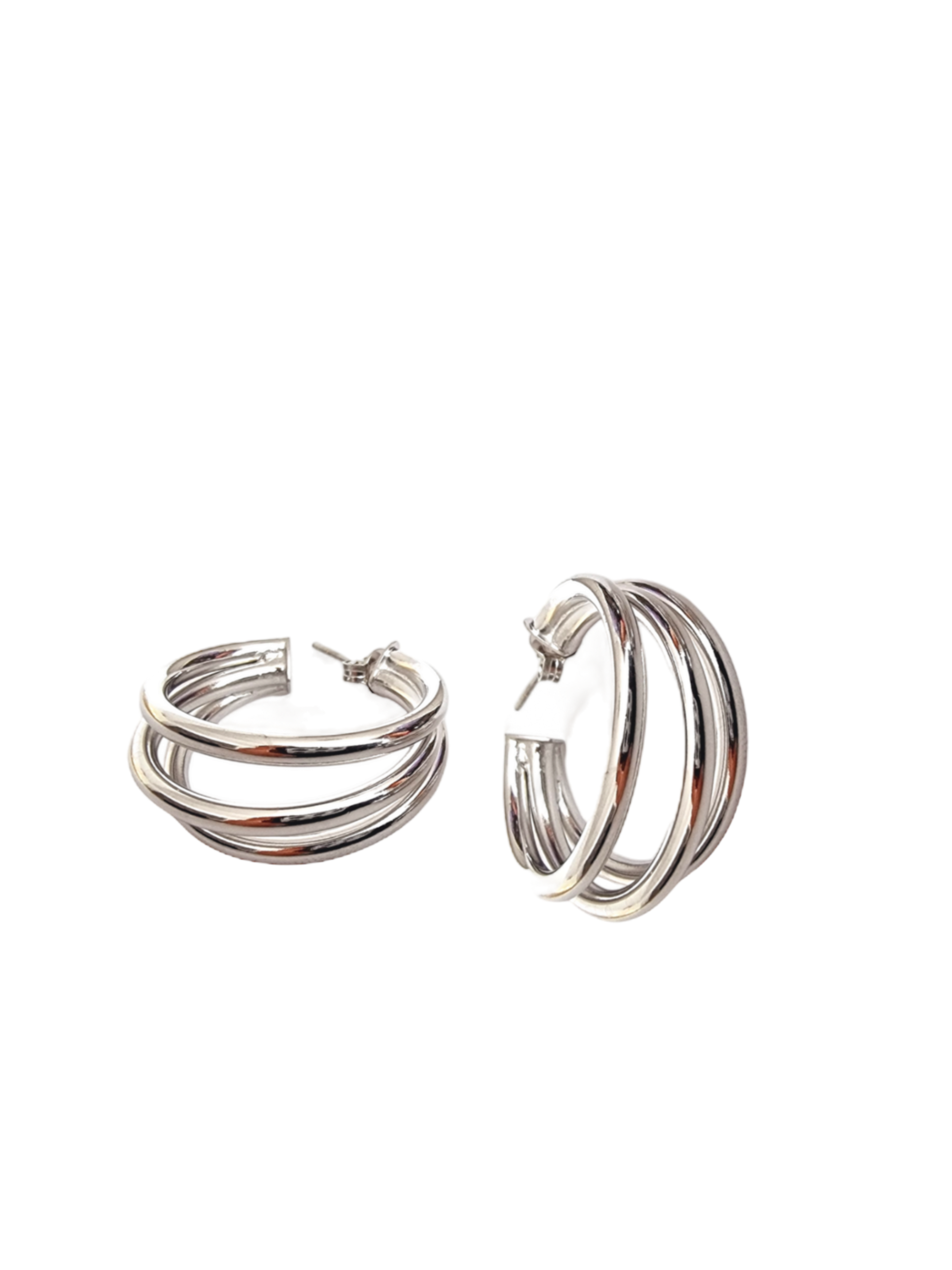 Aros argolla triple Avril Silver-0