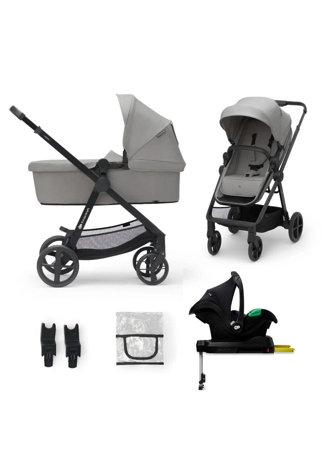 Coche Travel System Newly 3en1 Gris + Base Isofix-4