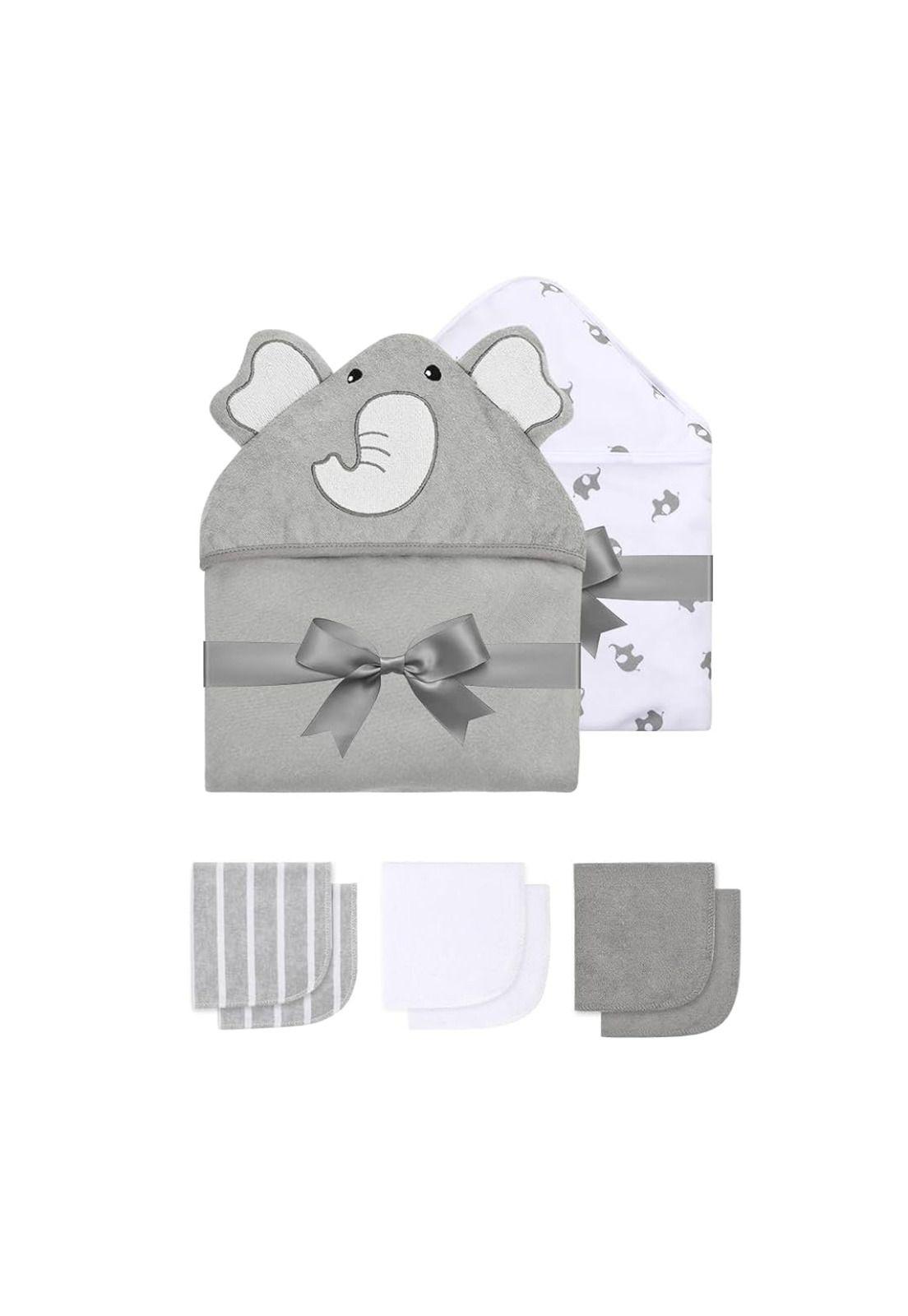 Set de Toalla con Capucha y Toallitas para el baño-2