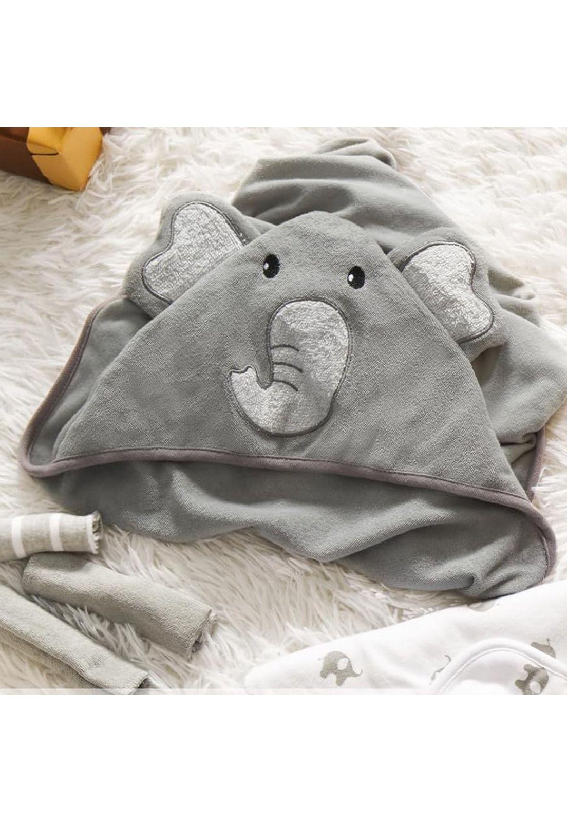 Set de Toalla con Capucha y Toallitas para el baño-5