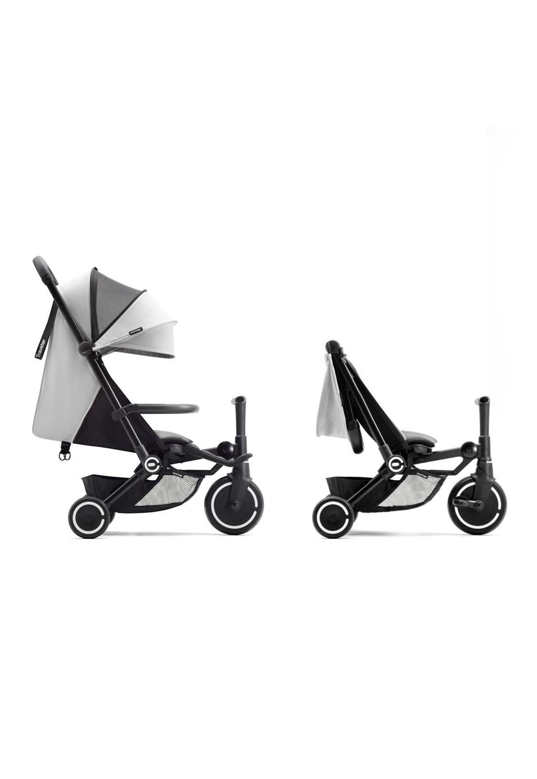 Coche Triciclo Traveler Gris Claro-2