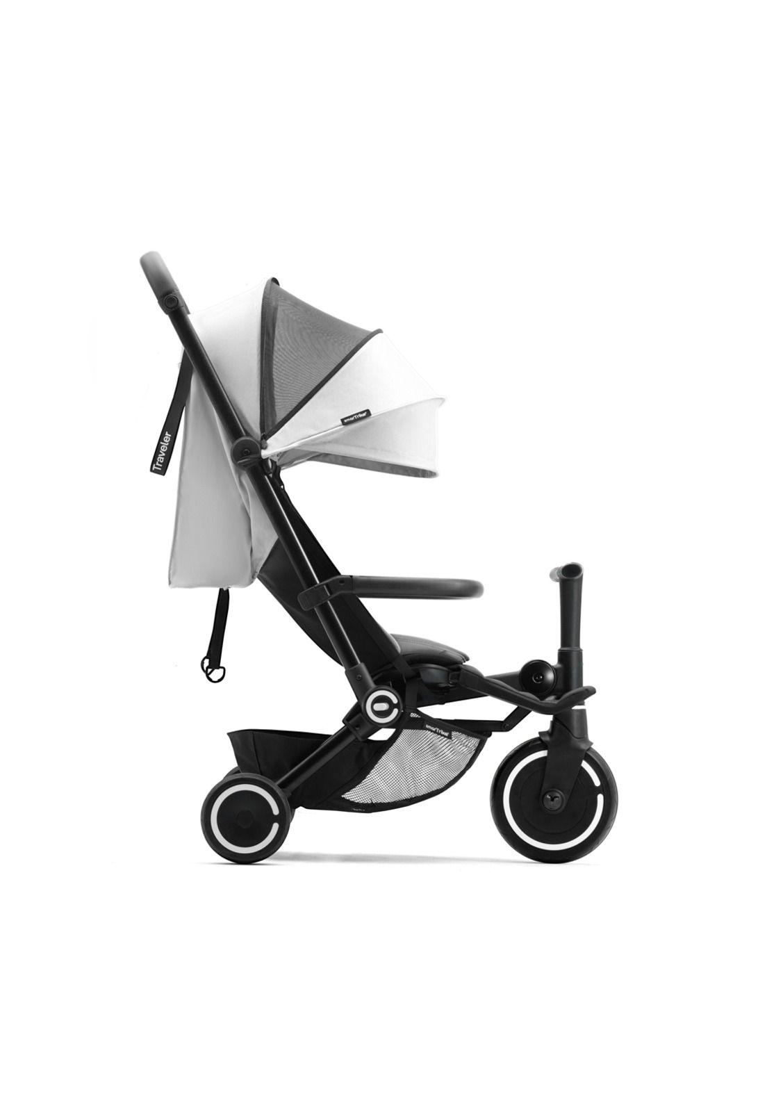 Coche Triciclo Traveler Gris Claro-3