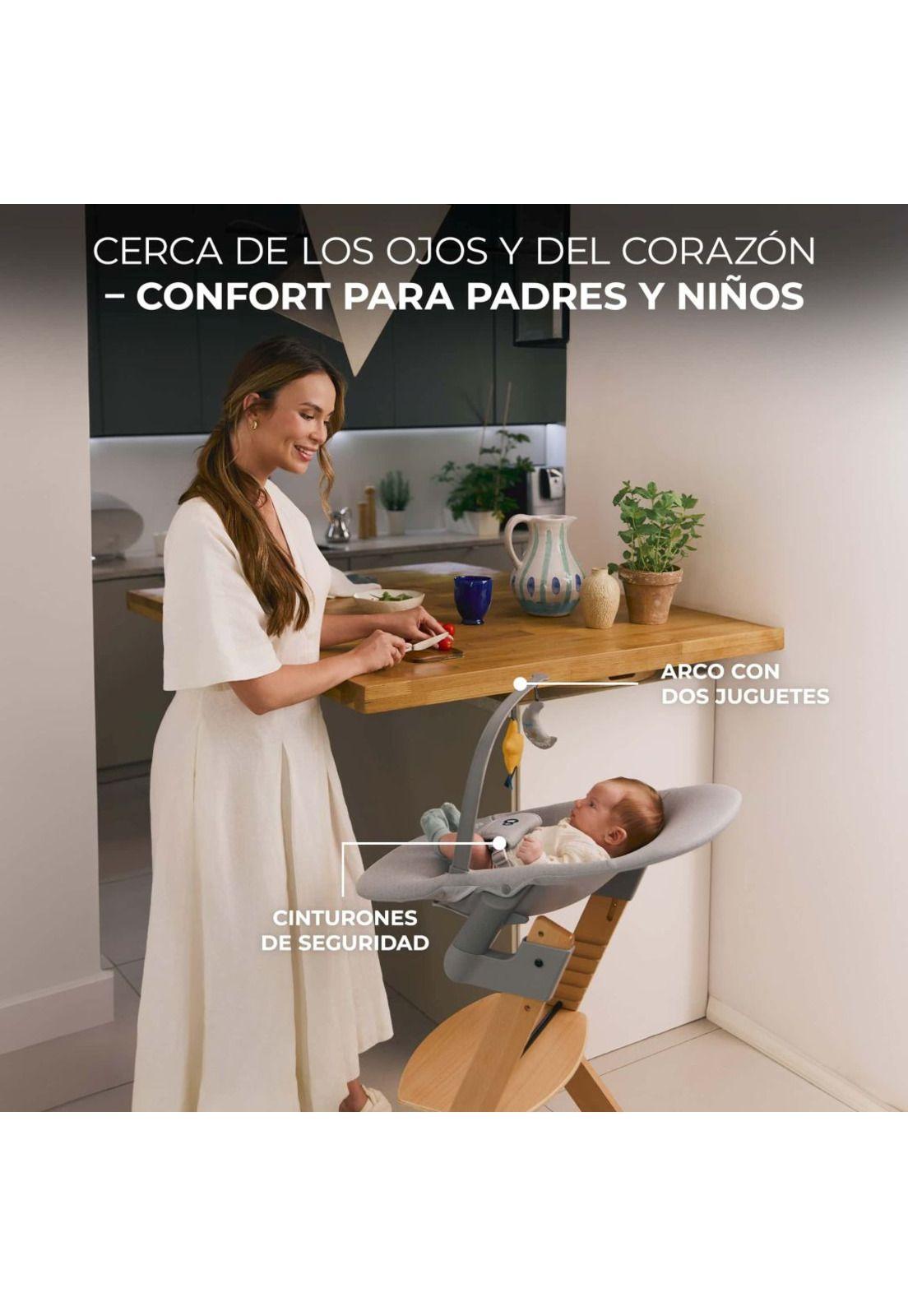 Silla de comer 4 en 1: Enock +  Calmee Blanca-2