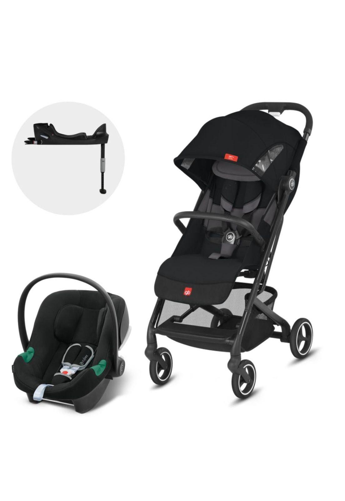 Coche Travel System Qbit AC Black + Aton B2 + Base-0