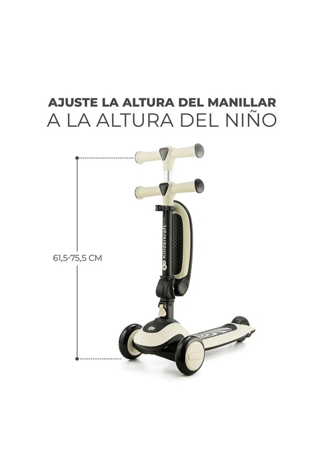 Triciclo Monopatin 2en1 Halley Stone White-8