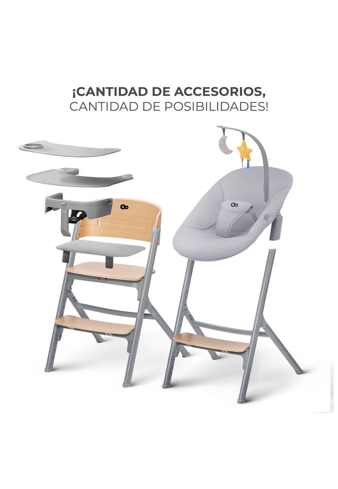 Silla de comer 4 en 1: LIVY + Calmee - Wood-3