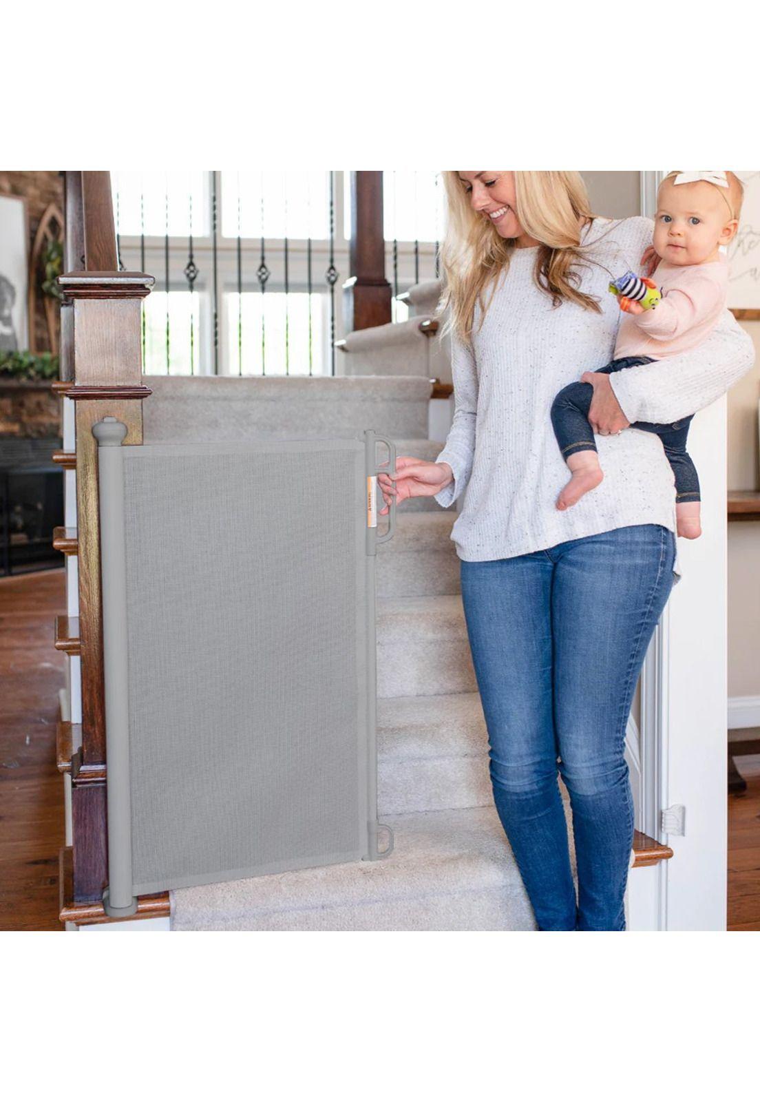 Puerta retráctil de seguridad para bebés-2