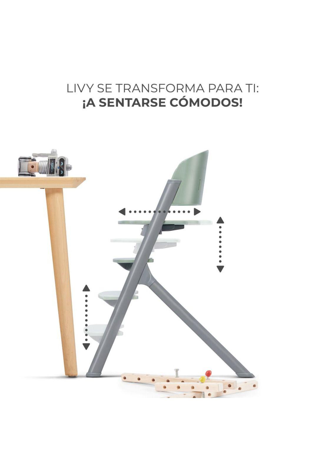 Silla de comer 4 en 1: LIVY + Calmee - Olive-4