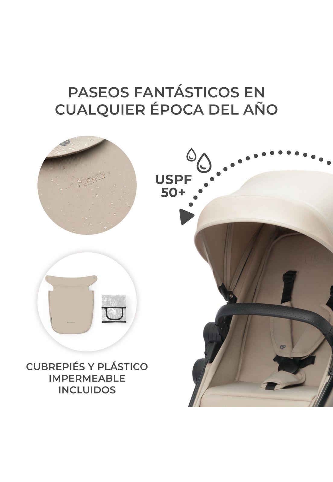 Coche Travel System Newly 3 en 1 Beige + Base Isofix-4