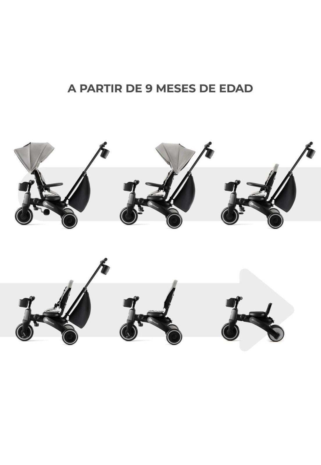 Triciclo Multifuncional 5 en 1 JAZZ Gris-4