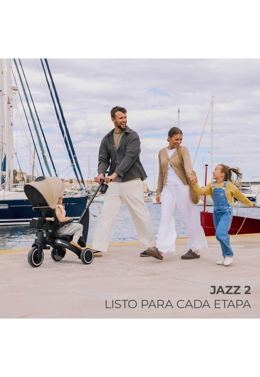 Triciclo Multifuncional 5 en 1 JAZZ Gris-6