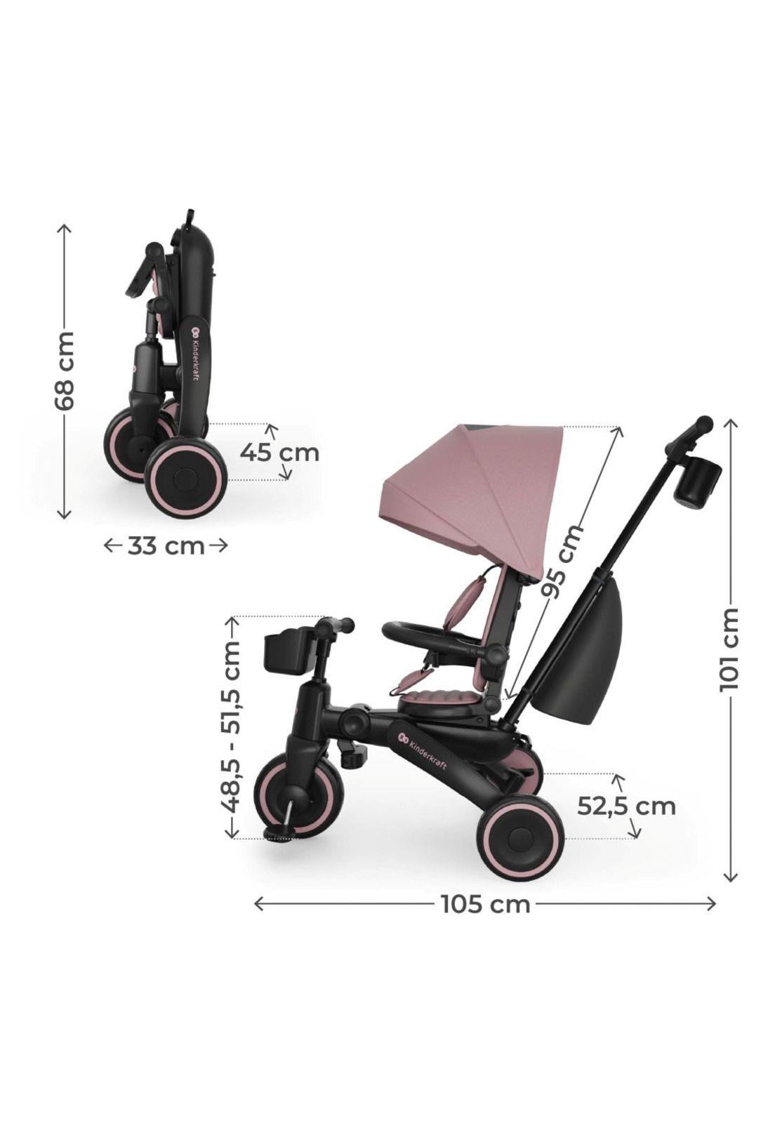 Triciclo evolutivo 6 en 1 Jazz 3 Rosa-7