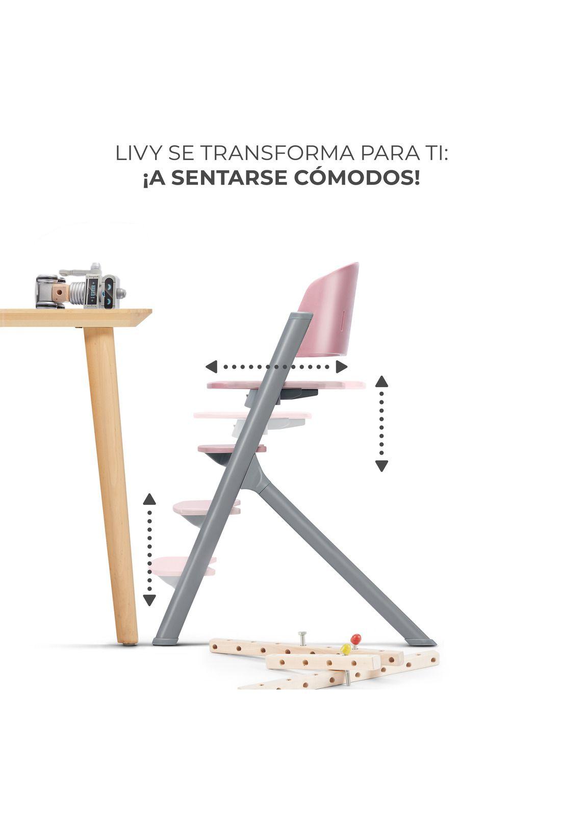 Silla de comer 4 en 1: LIVY + Calmee - Pink-4