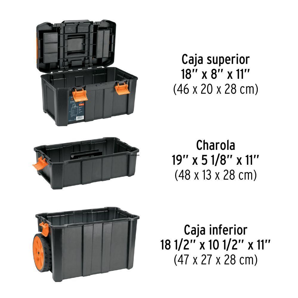 Caja Herramientas Truper 3 en 1 Con Ruedas 53 Litros Modular-3
