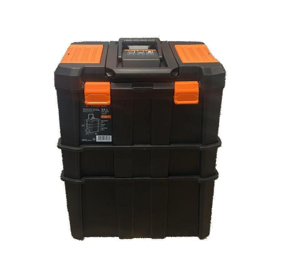 Caja Herramientas Truper 3 en 1 Con Ruedas 53 Litros Modular-6