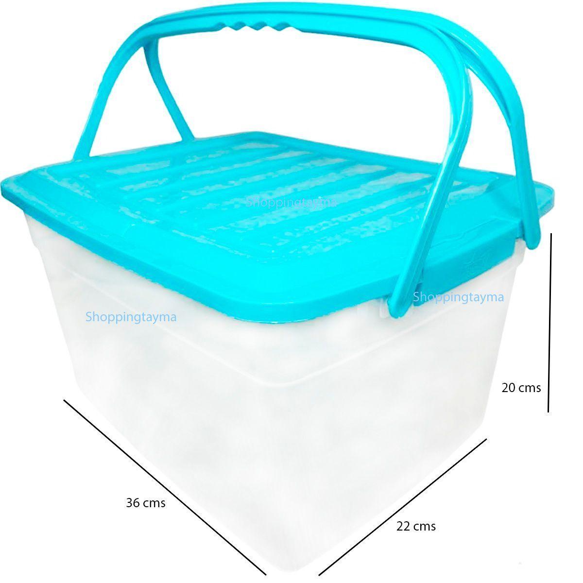 Caja Organizadora Almacenamiento Con Broches Y Asas 13,8 Lts-2