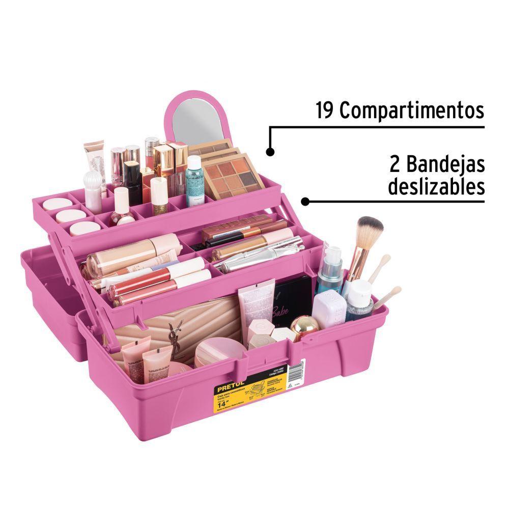 Caja Organizador Cosméticos, Maquillaje, Espejo 36 Cm-2
