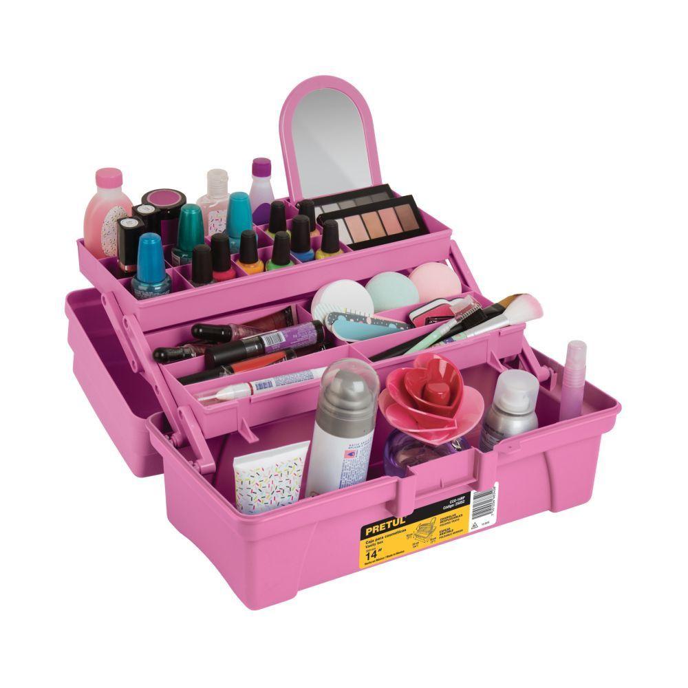 Caja Organizador Cosméticos, Maquillaje, Espejo 36 Cm-3