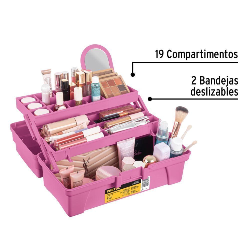 Caja Organizador Cosméticos, Maquillaje, Espejo 36 Cm-2