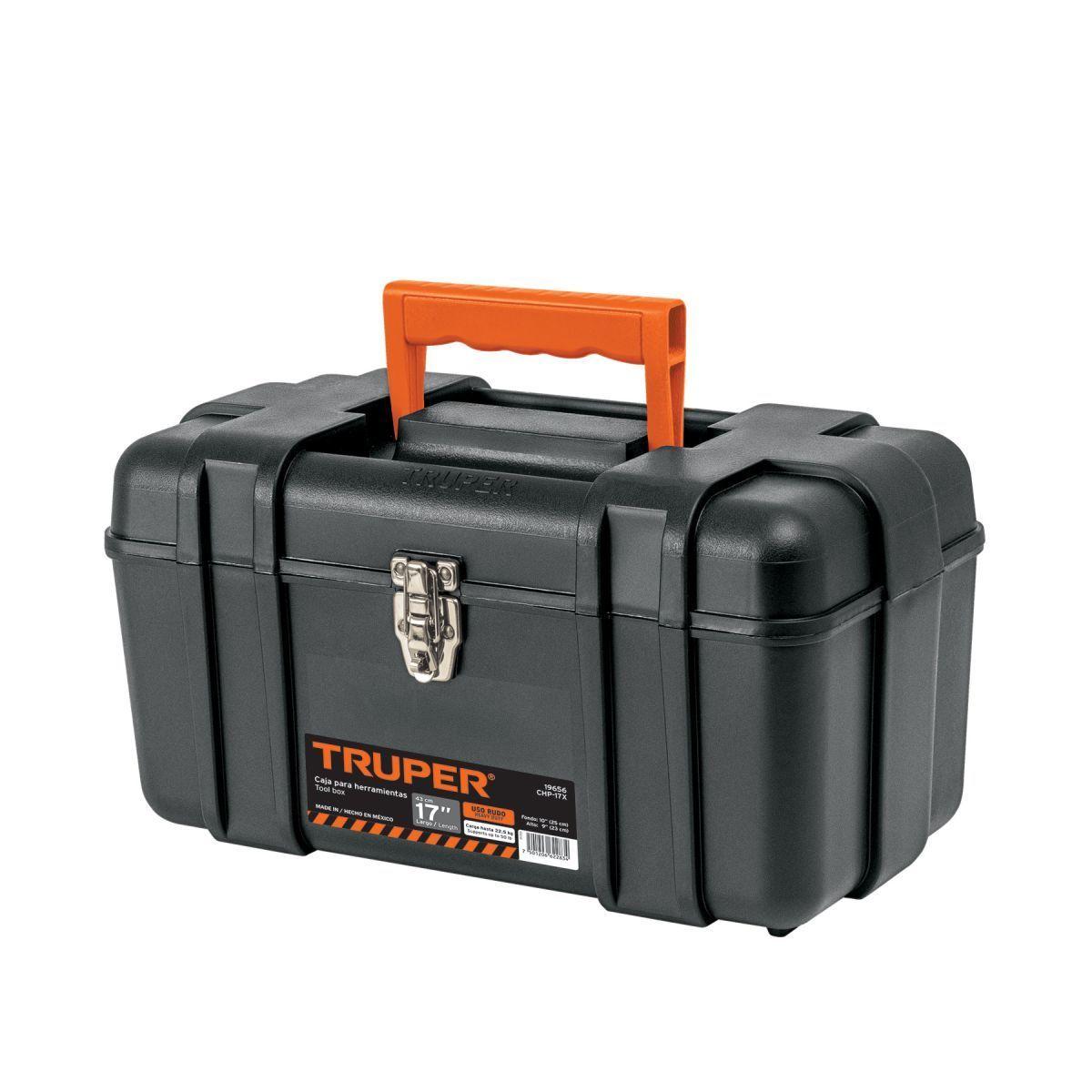 Caja Herramientas Industrial 42 cms Plastica c Broches Metalicos-0