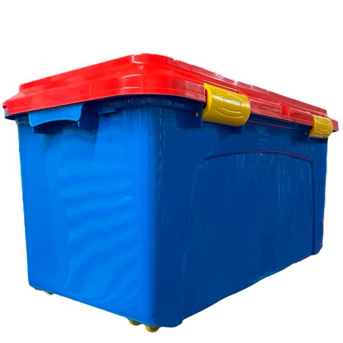 Caja Organizadora Baúl Con Ruedas Almacenamiento 90 litros-0