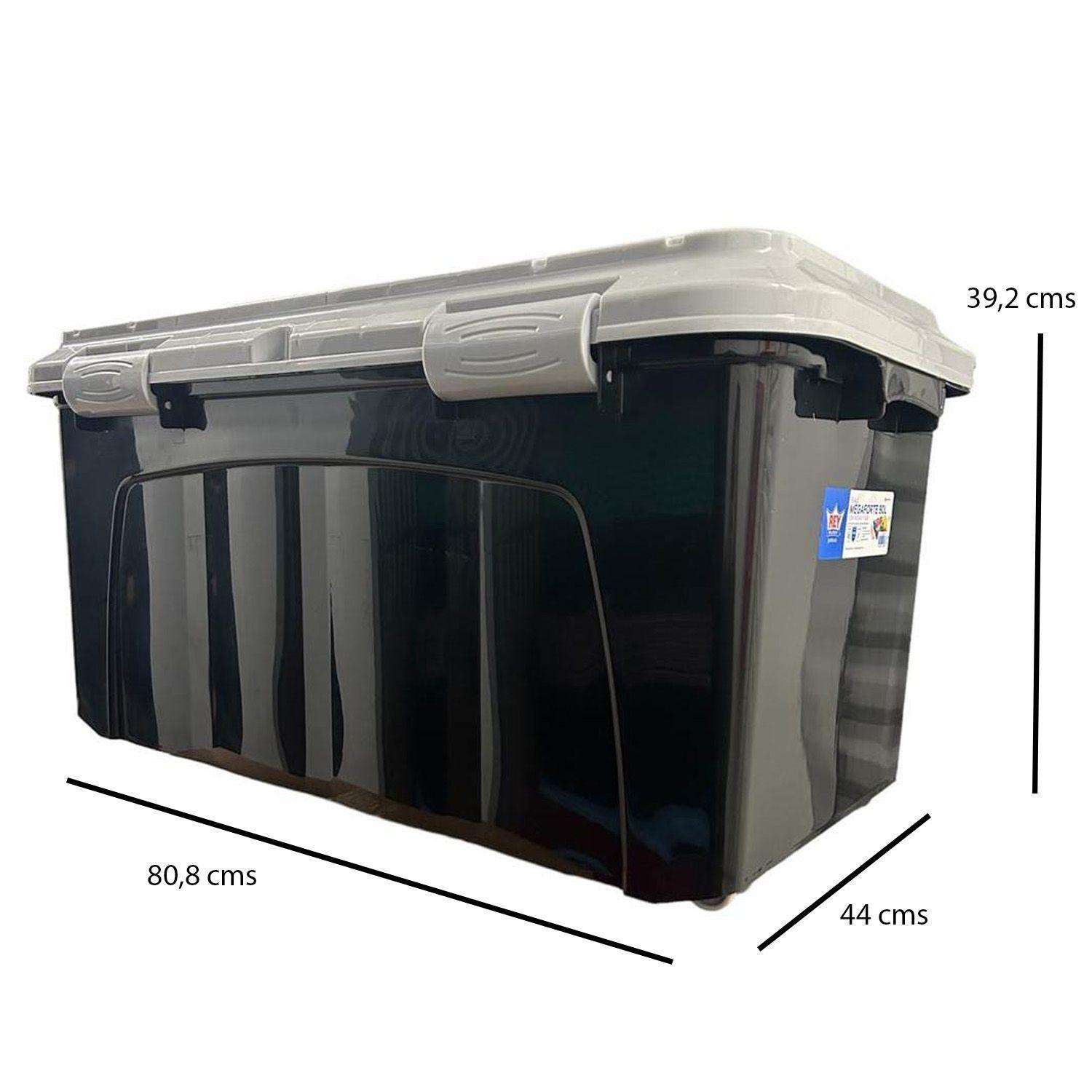 Caja Organizadora Baúl Con Ruedas Almacenamiento 90 litros-2